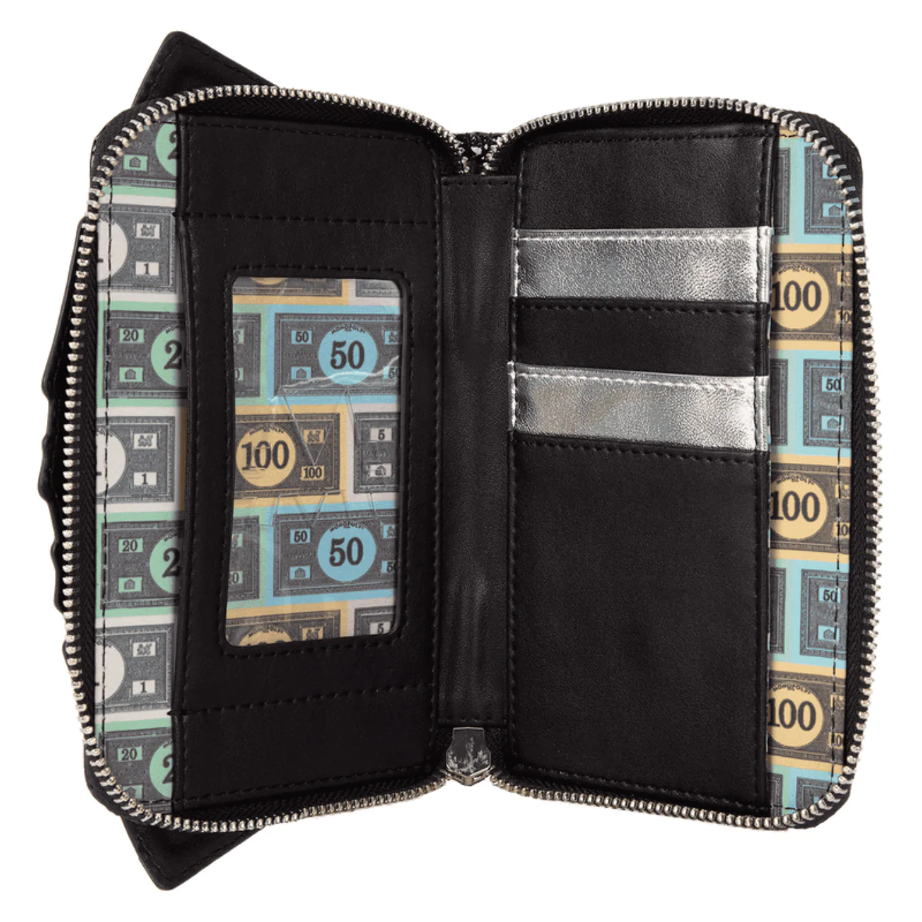 Loungefly Monopoly 90th Anniversary Money Glitter Zip Around Wallet