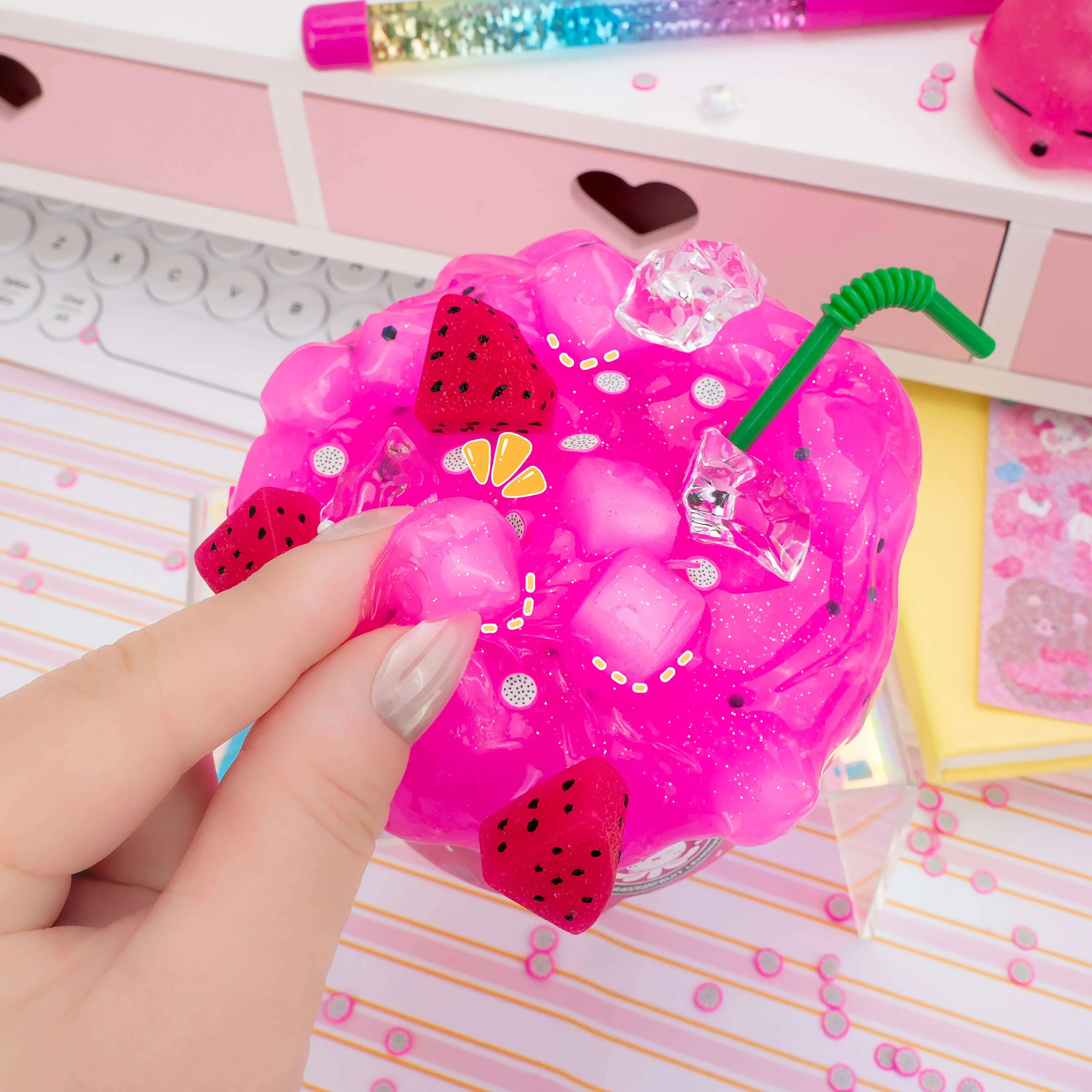 Mango Dragonfruit Lemonade Signature Dome™ Slime - Image 7