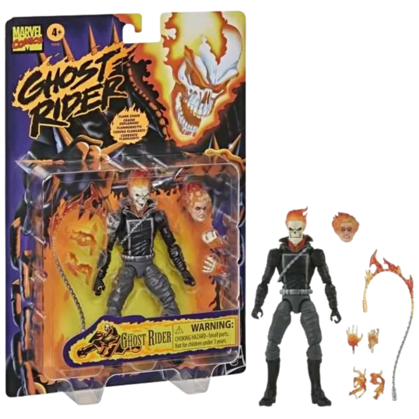 Marvel Legends Series Ghost Rider, Retro card 6-inch Action Figure