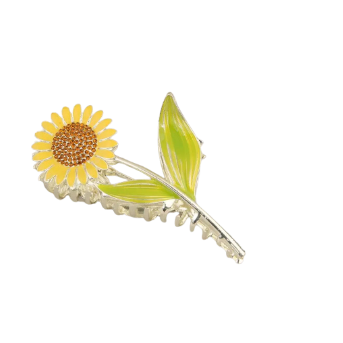 Metal Sunflower Hair Claw Clip