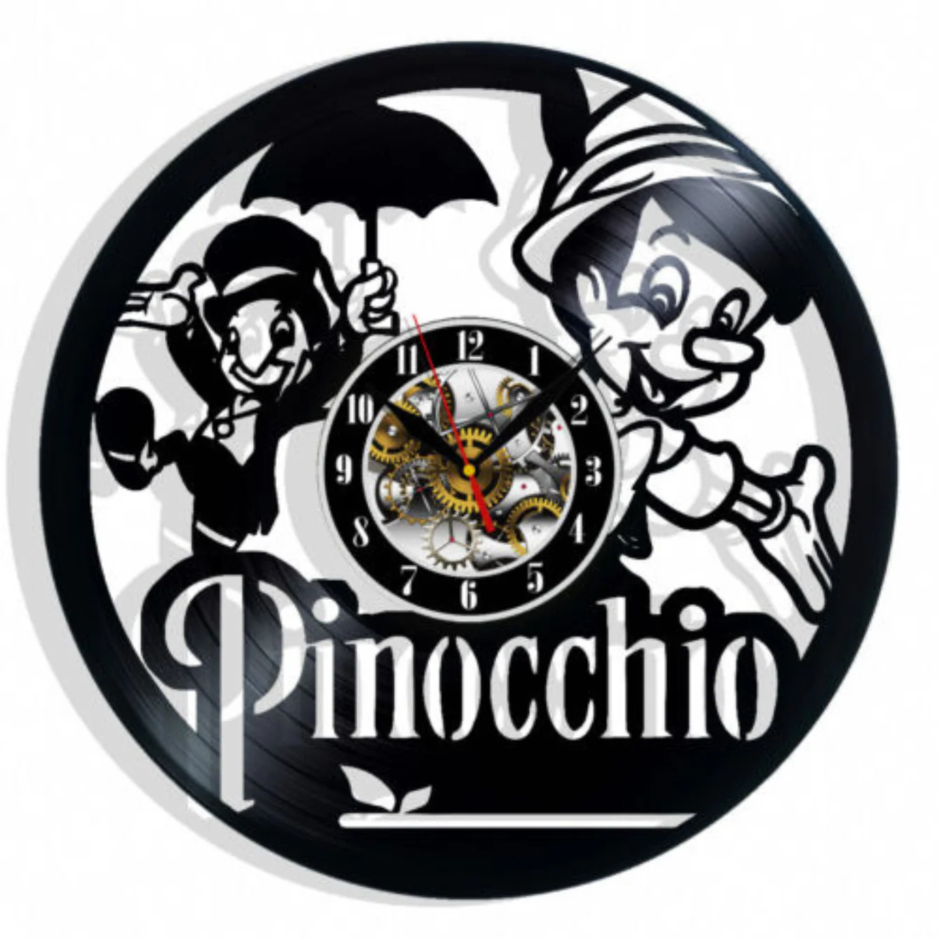 Pinocchio Record Wall Clock