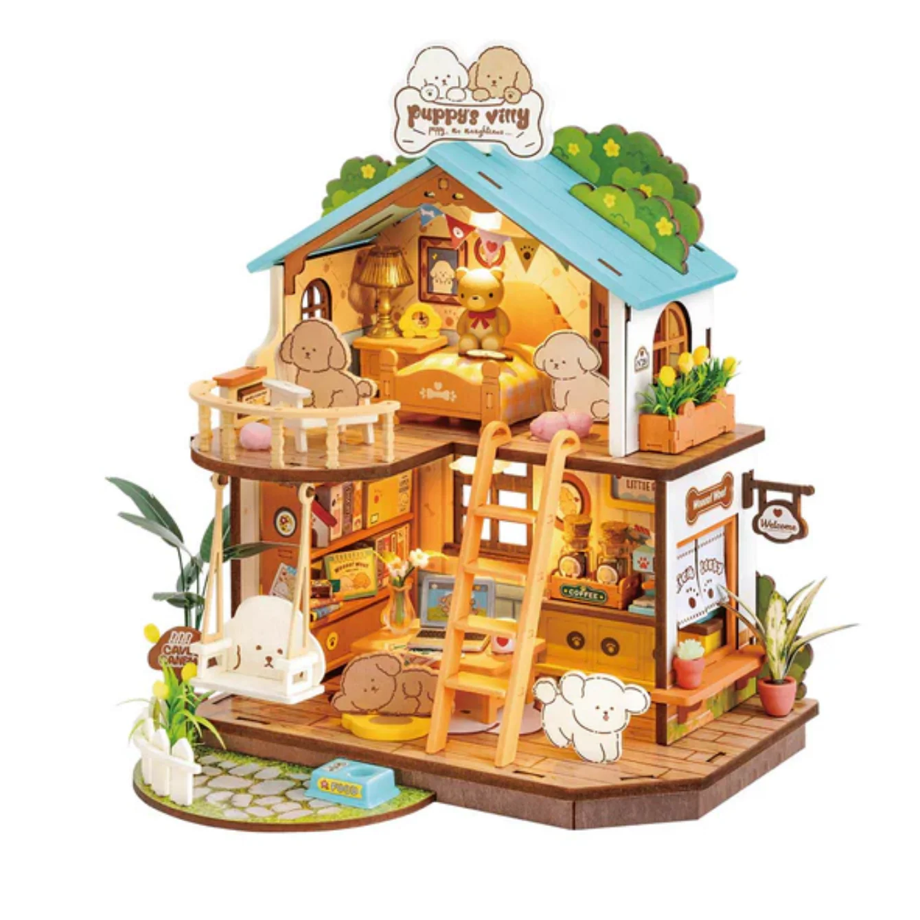 Rolife Puppy's Cozy Villa DIY Miniature House DG169