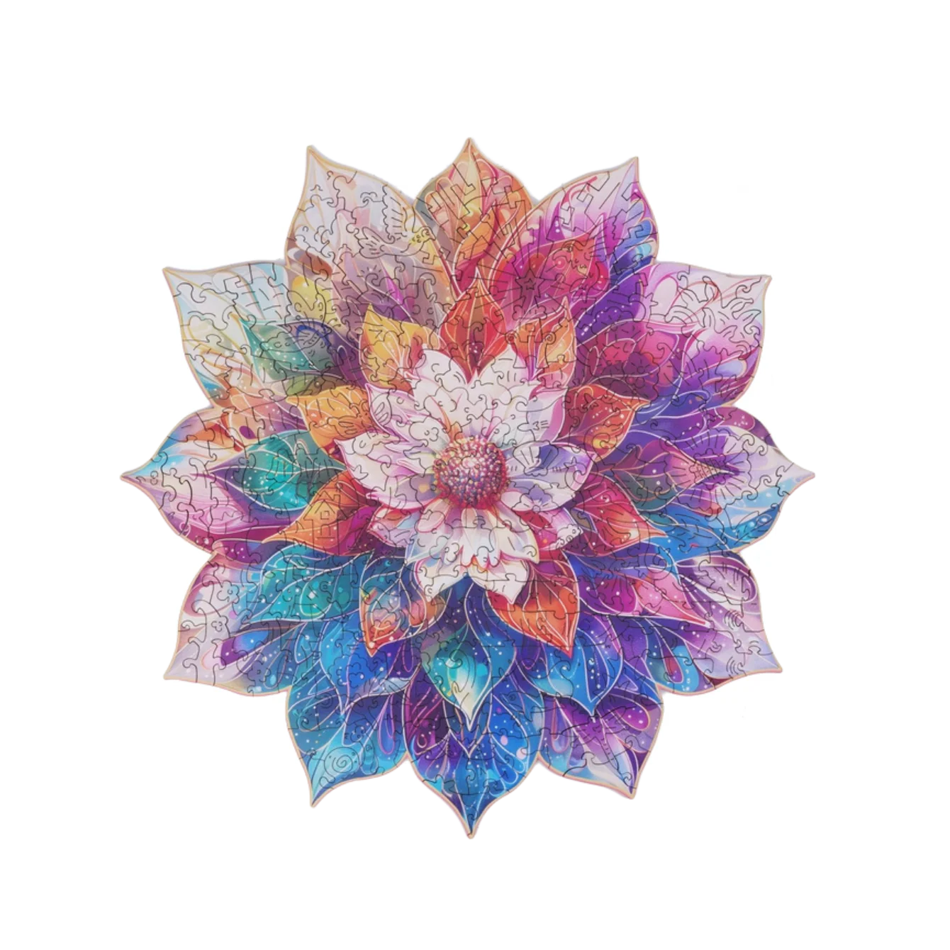 Rowood Mystic Mandala Flower 2D Wooden Puzzles